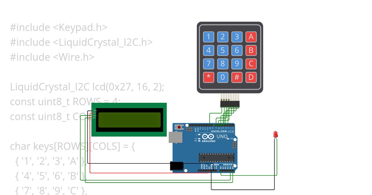 entering a precentage in the keypad and displaying as a precentage on the LCD with the brighness of a led simulation