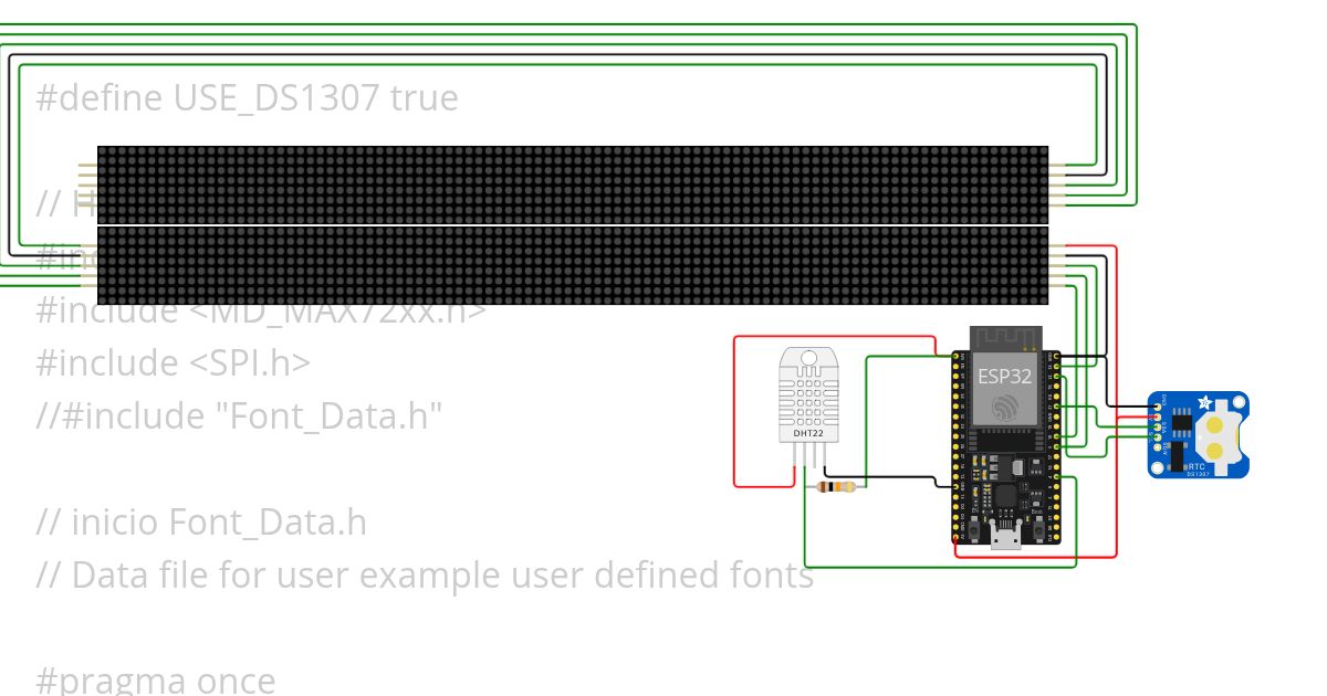 Clock_ESP32_Max7219 Copy simulation