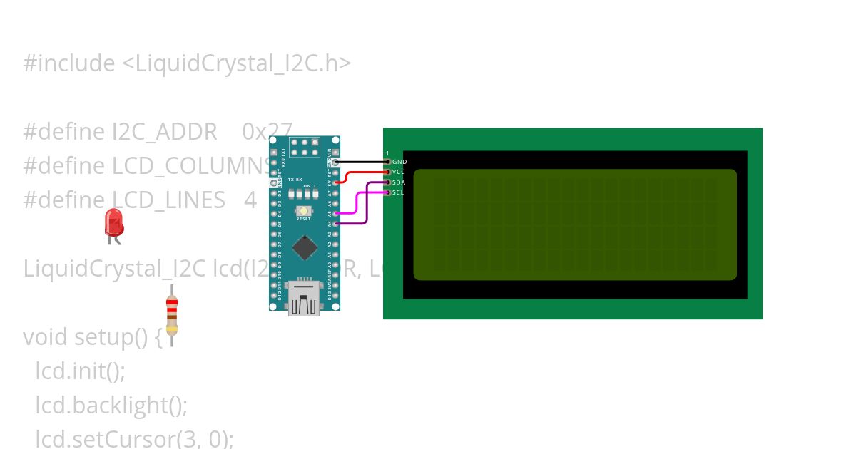 nanp lcd 20x4 simulation