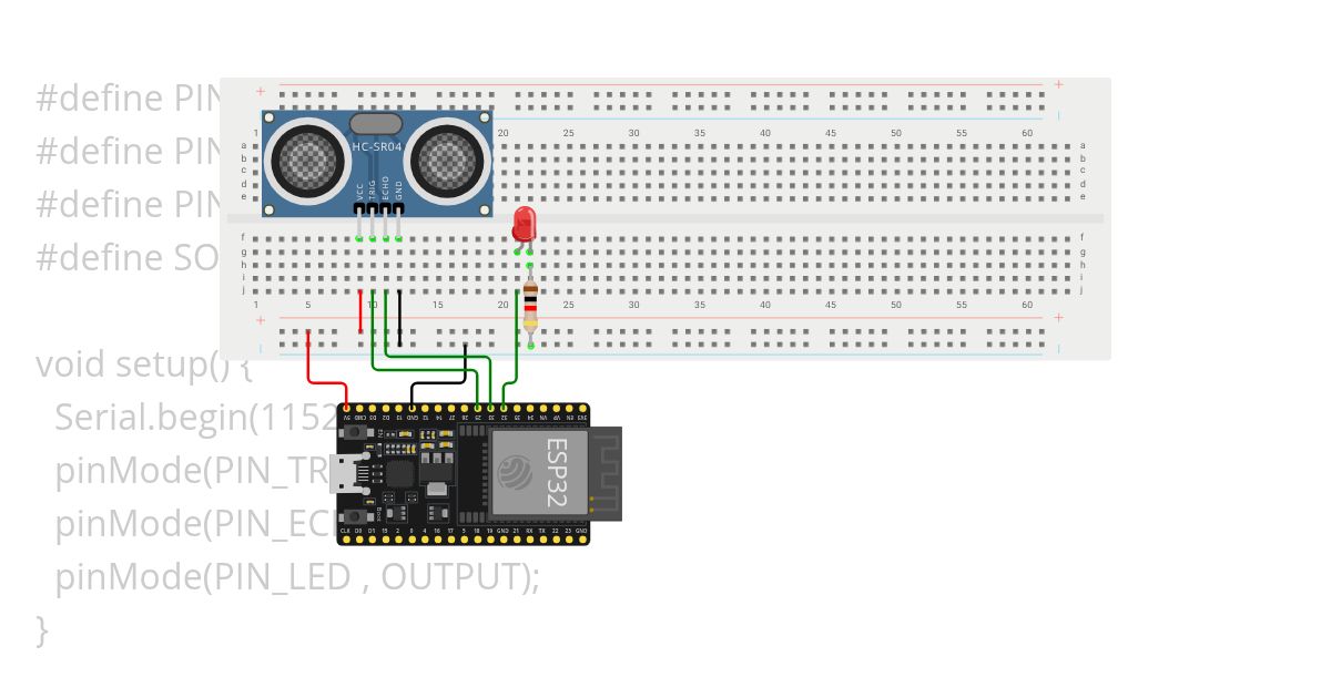 pratica distancia led simulation
