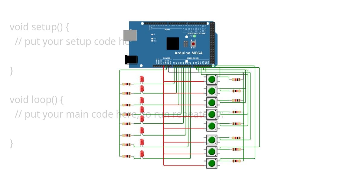 esp problem 8led 8 switch simulation