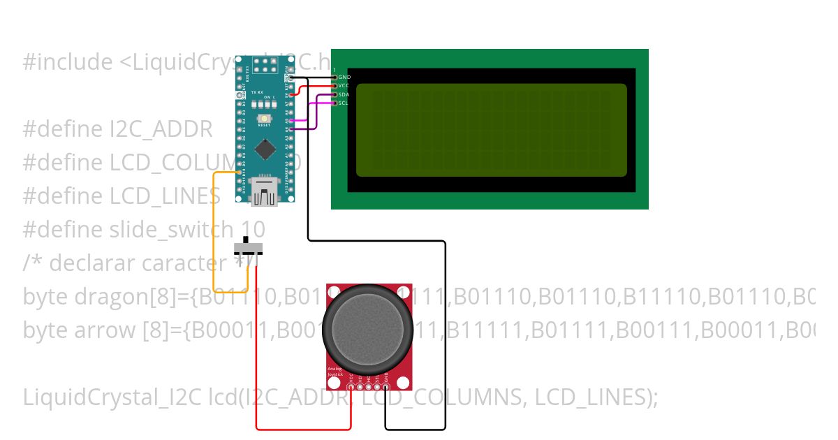 nano lcd 20x4 teste boneco simulation