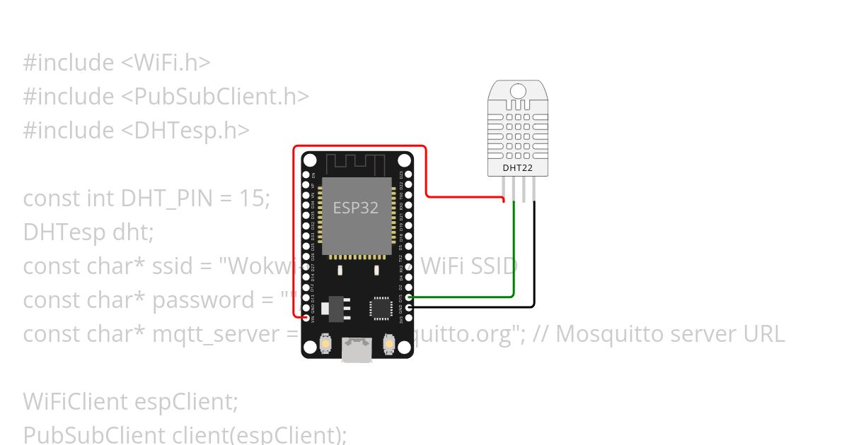 DHT+ESP32+MQTT  Thinktive simulation