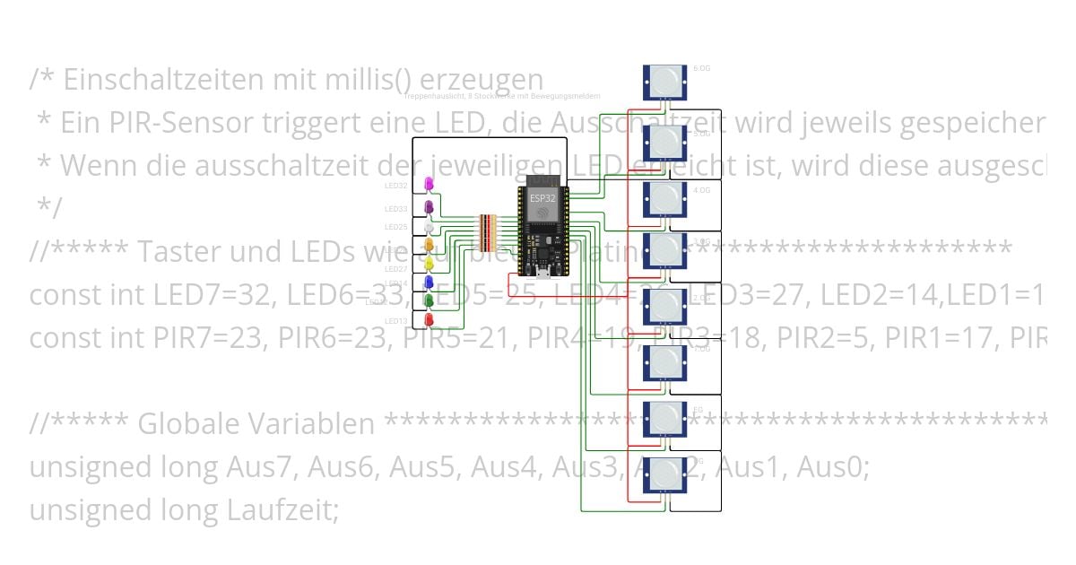 ESP32 Treppenhauslicht simulation