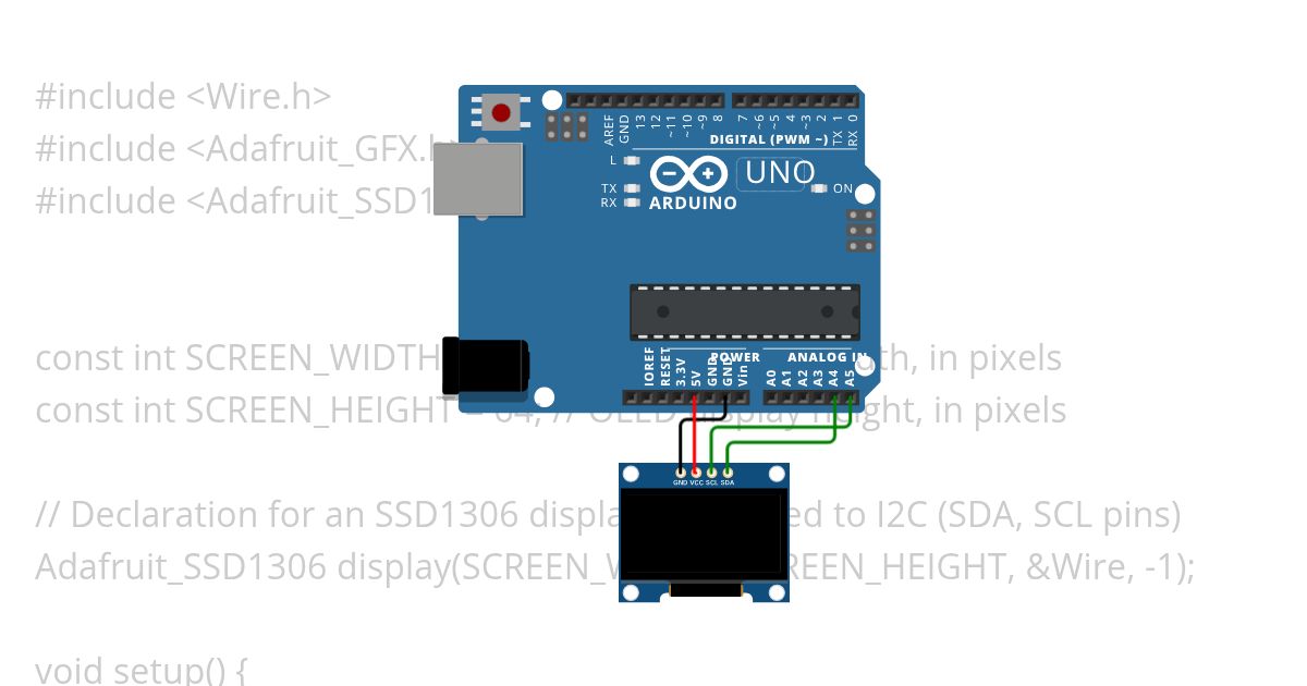 Small animations (arduino uno OLED) simulation