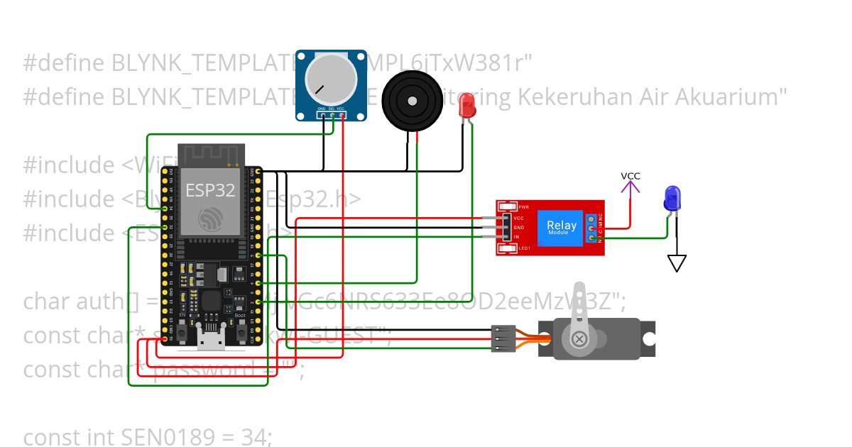 Monitoring Kekeruhan Air Pada Akuarium Ikan Berbasis IoT simulation