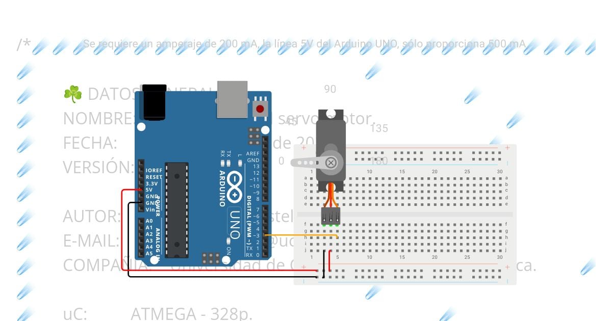 Arduino UNO - Servo motor ⚙️ simulation