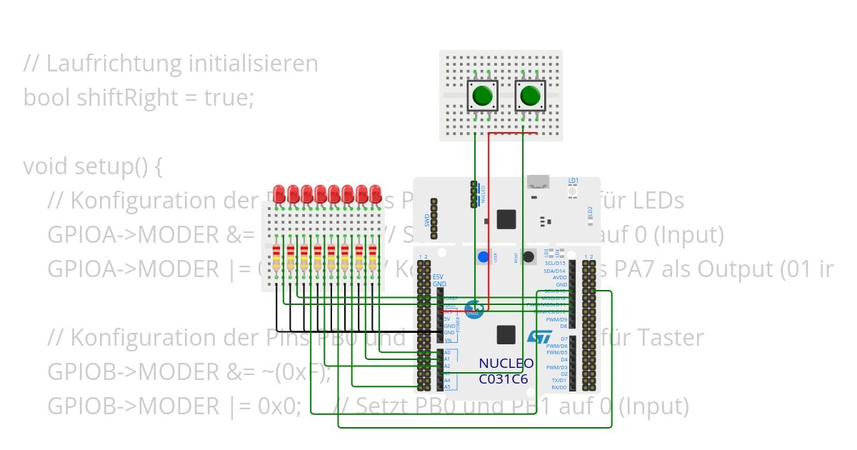 Lauflicht_Control_GPIOx simulation