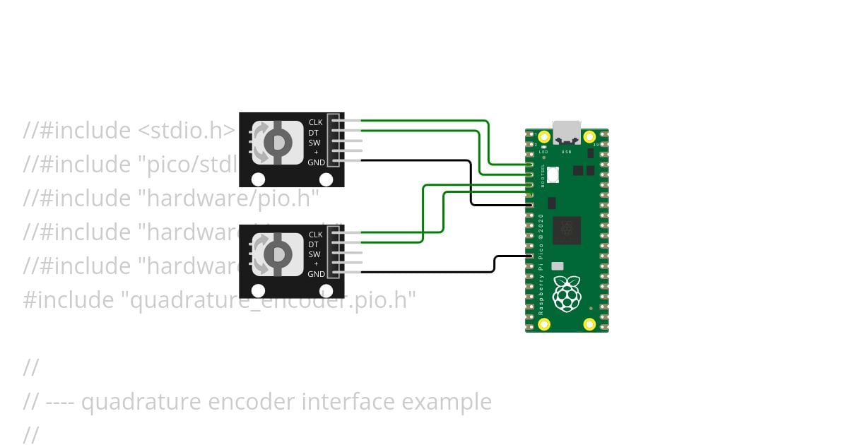 PICO RP2040 PIO Multi Encoder Solution Copy simulation