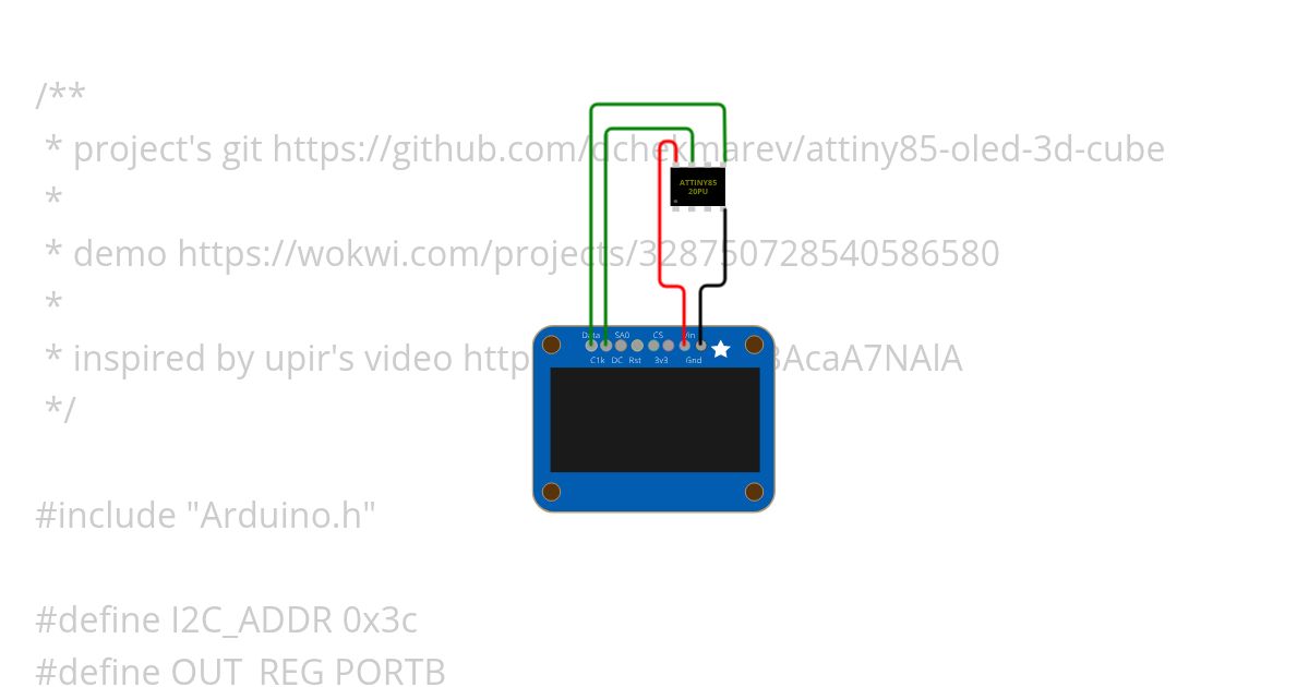 attiny85_oled_3d_cube  simulation