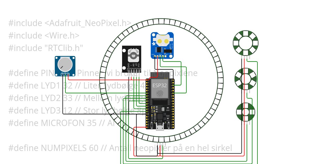 Klokke ESP32 Countdown simulation