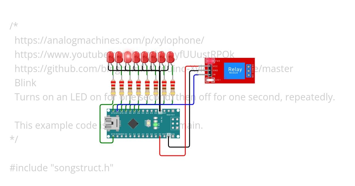 Arduino_Xylophone simulation