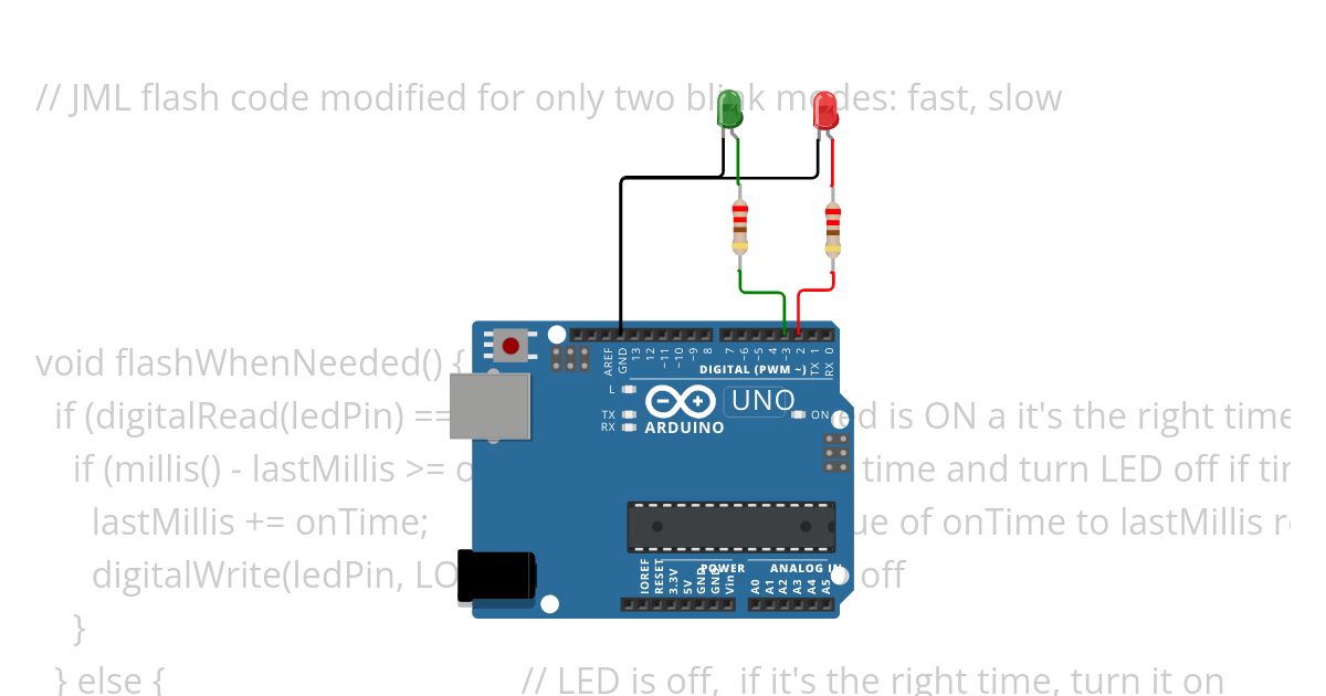 sketch.ino blink fast slow jml simulation