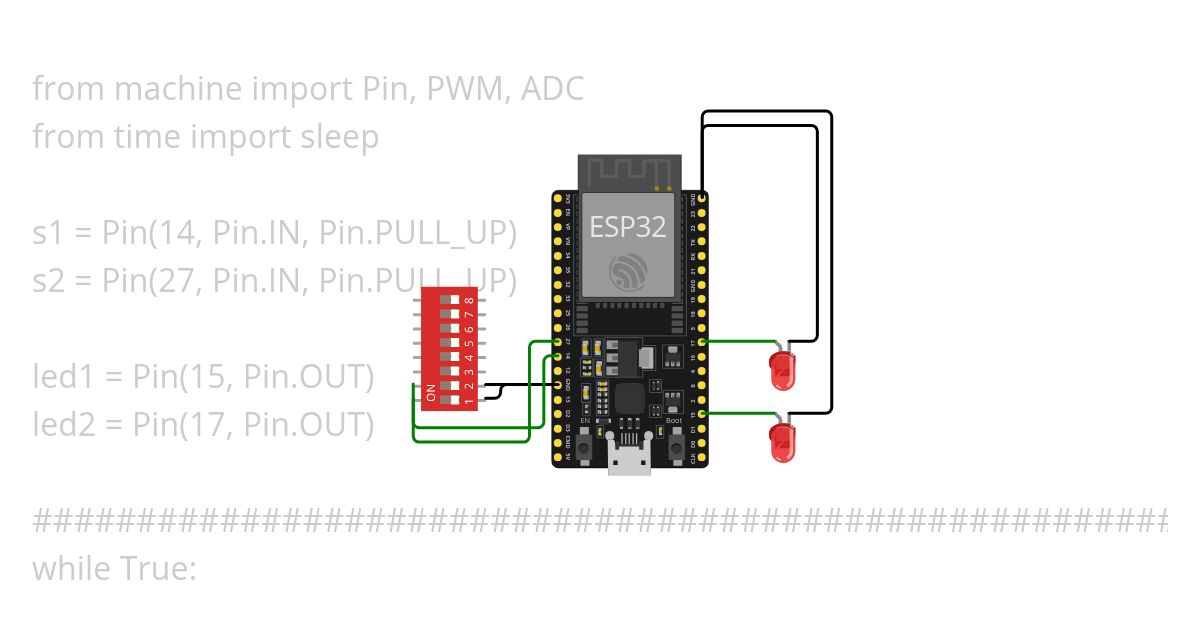 led & dip switch micropython (2) simulation
