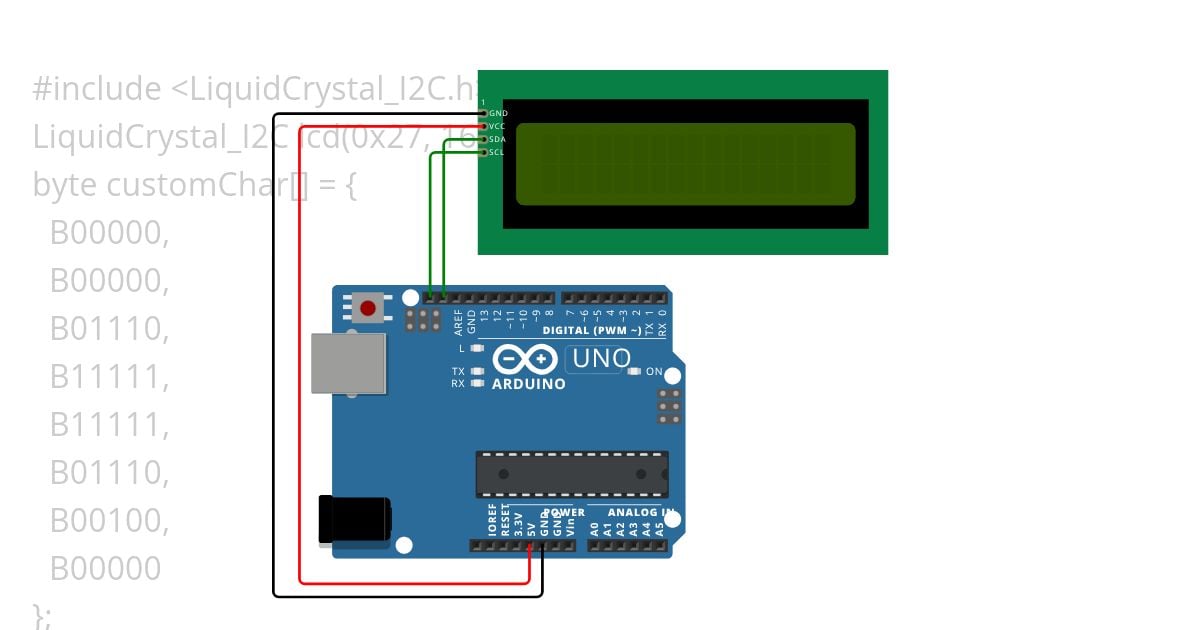 VIGOR ARDUINO LCD 3 KARAKTER simulation