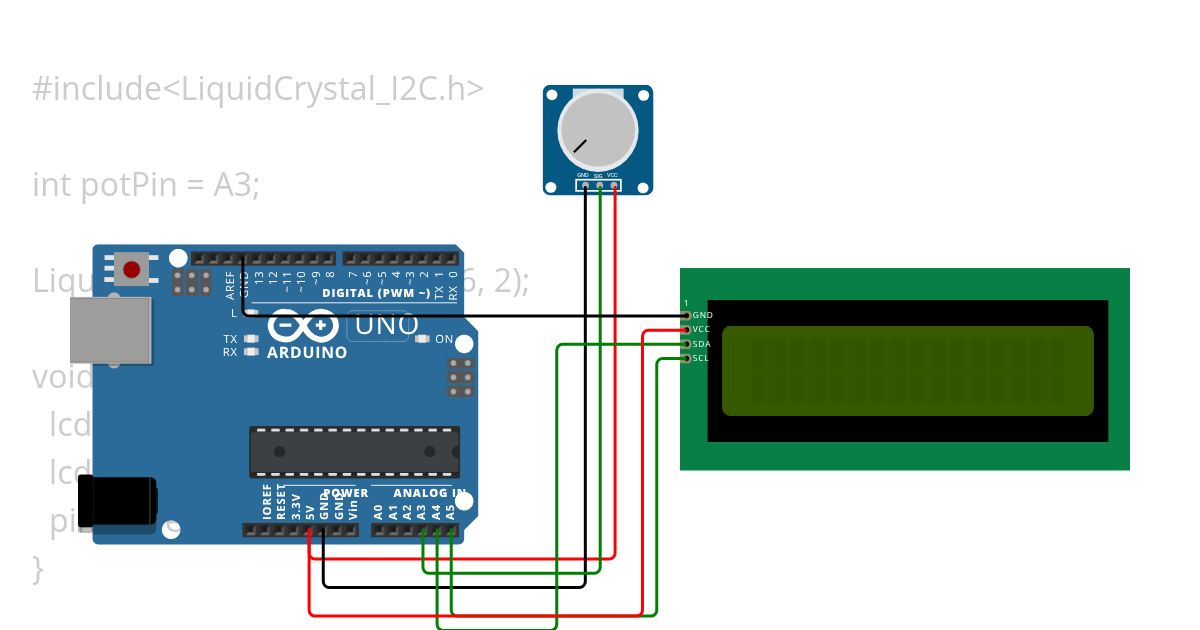 practice - potentiometer and lcd simulation