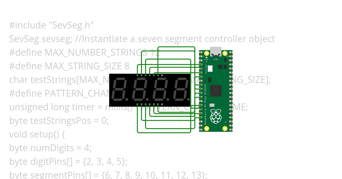 4 Digit Seven Segment Display Base Task simulation