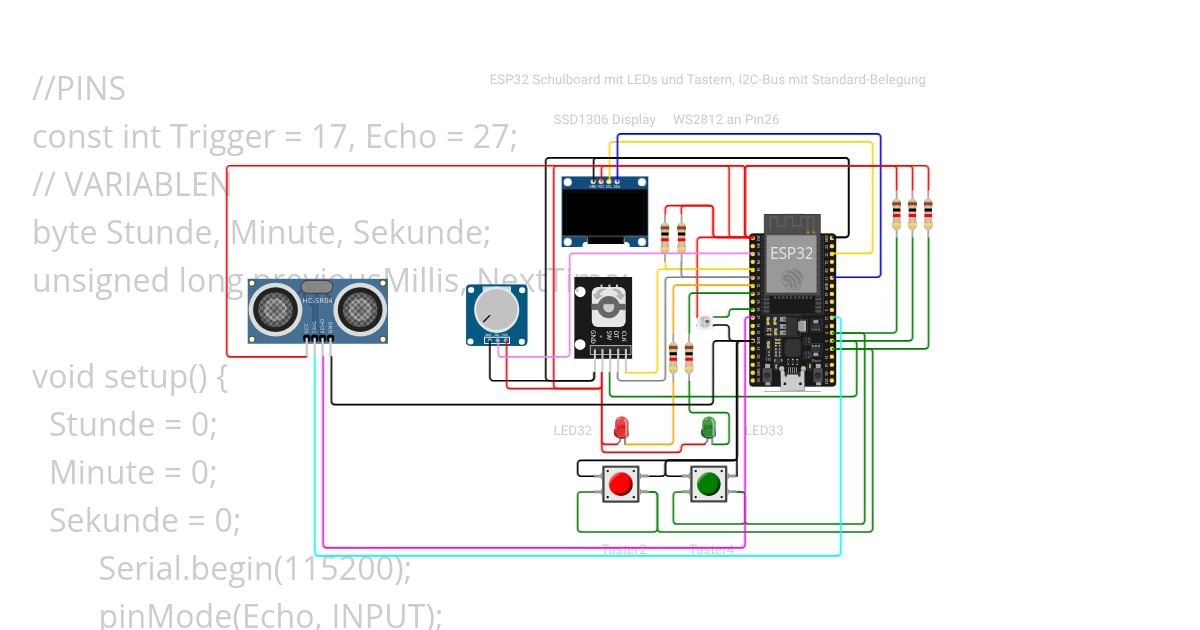 ESP32 uhrzeit mit millis simulation