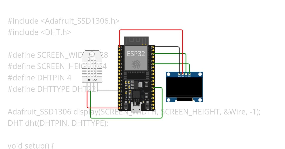 Digital Thermometer ESP32 simulation
