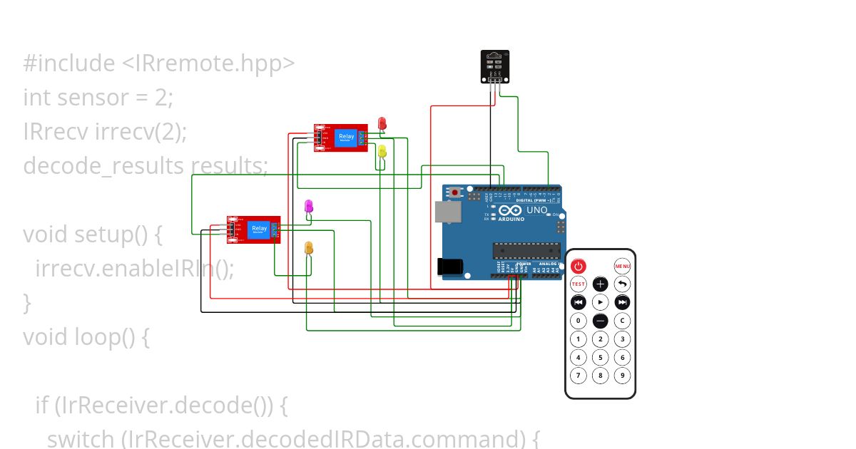 ir+relay project simulation