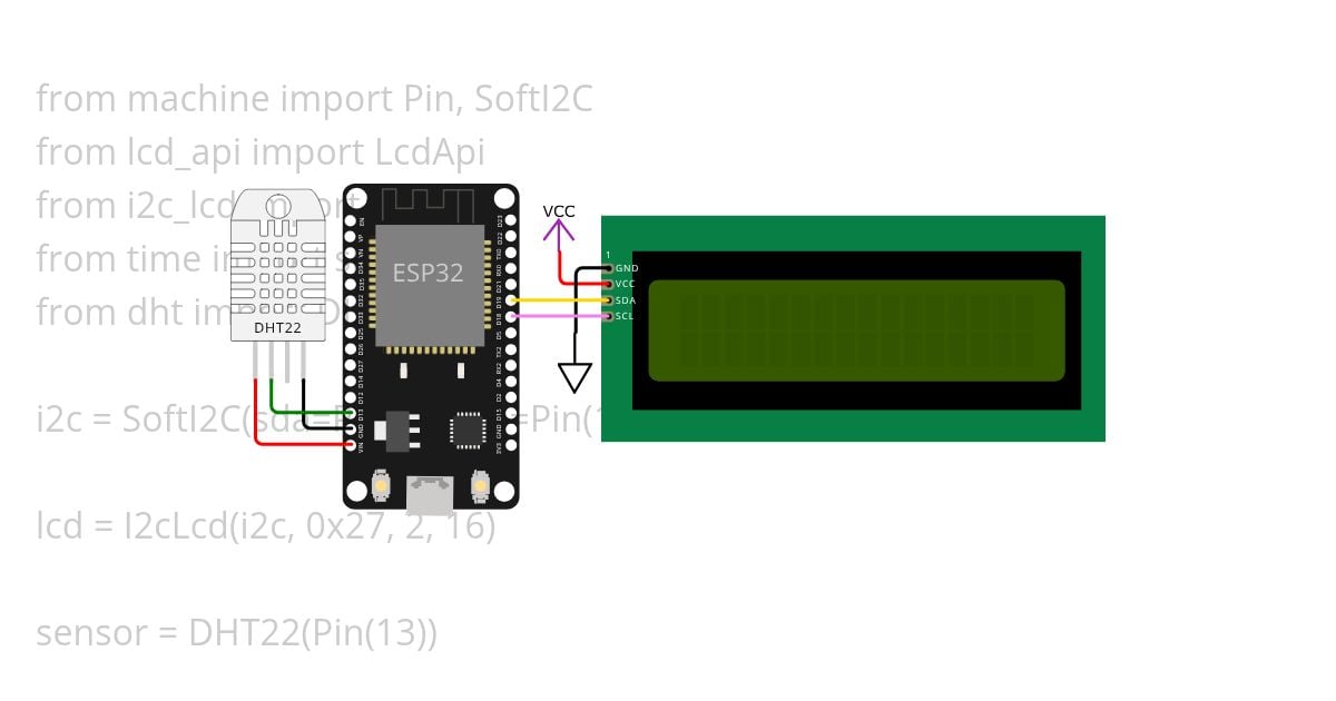 I2C LCD con caracteres custom y sensor simulation