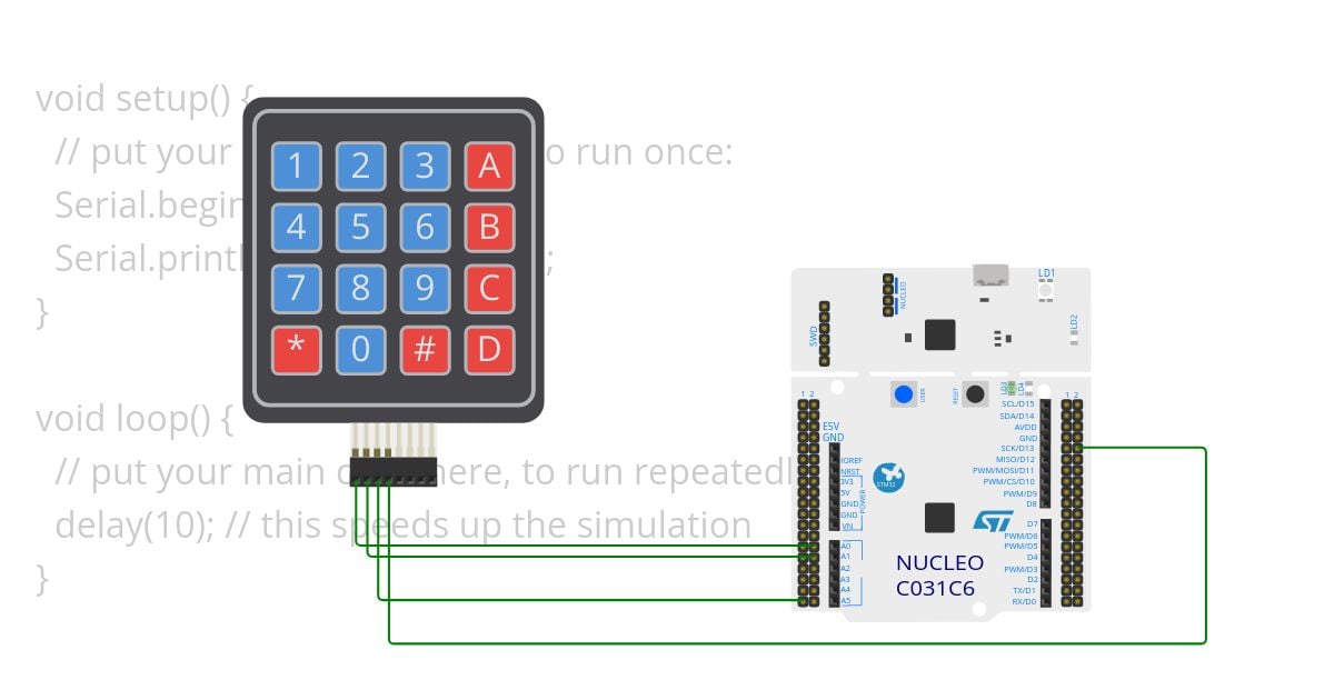 STM32 (Keypad) simulation