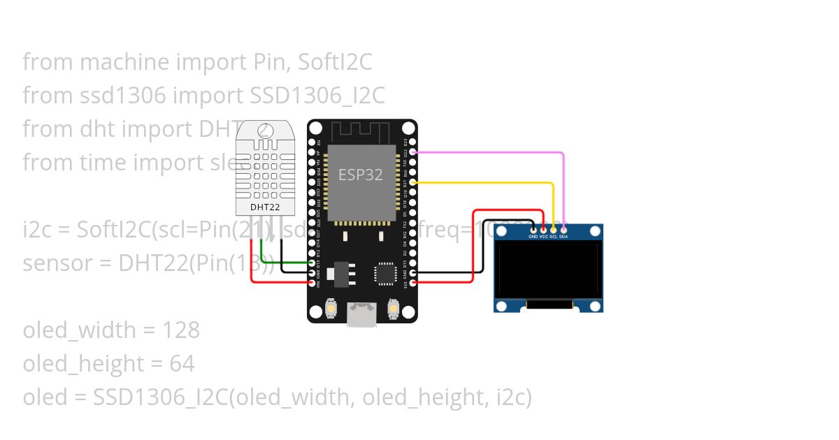 ESP32 y SSD1306 2 simulation