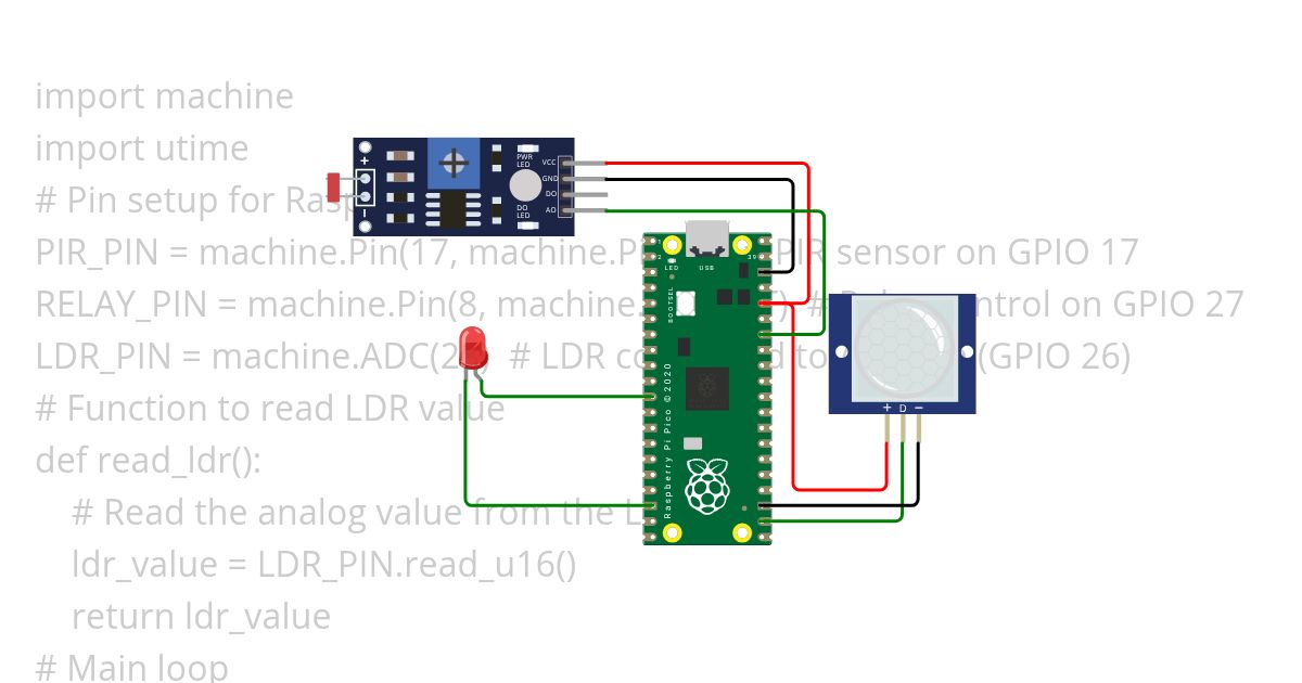 pir sensor simulation