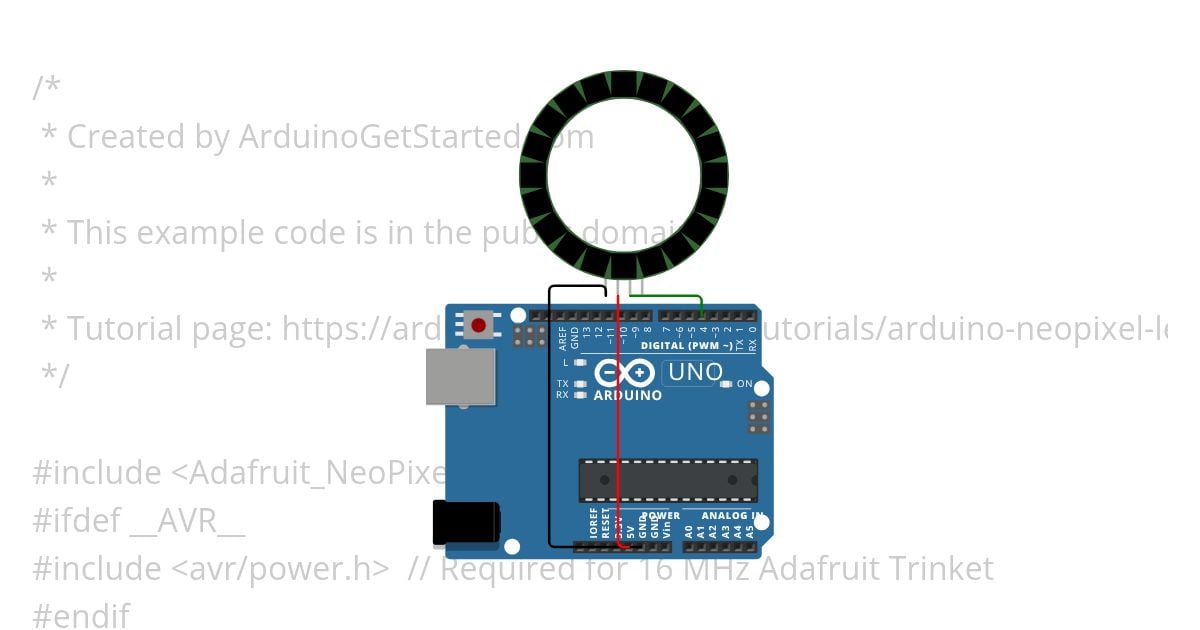 NeoPixel 20 Bis simulation