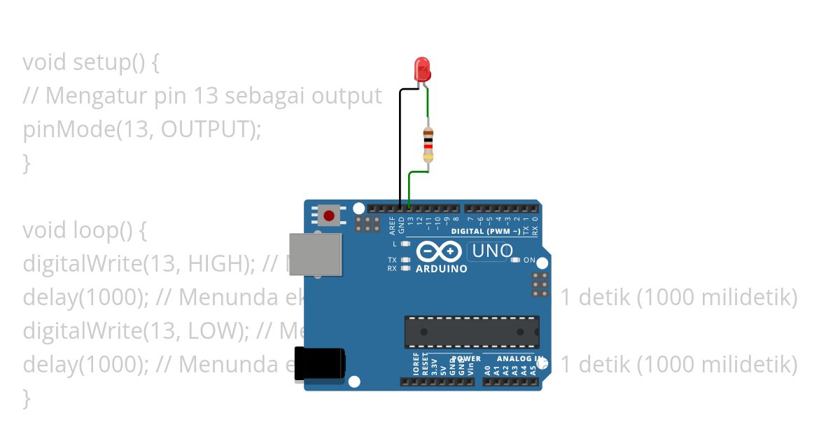Mengaktifkan LED simulation