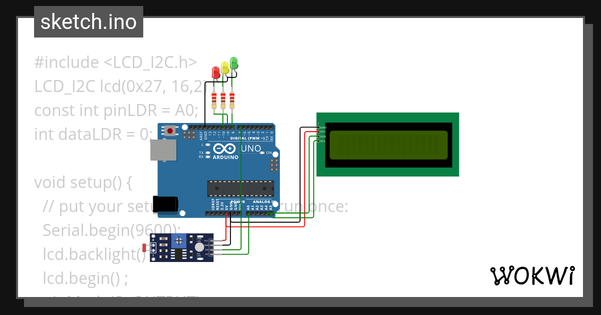 LDR V2 - Wokwi ESP32, STM32, Arduino Simulator