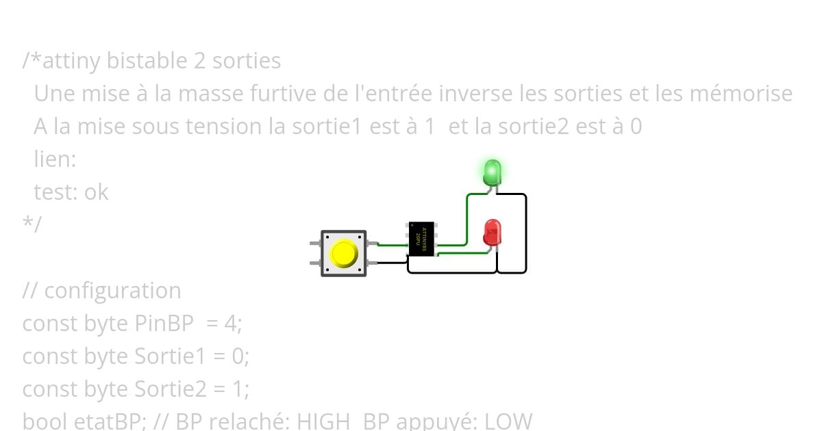 attiny bistable 2 sorties simulation