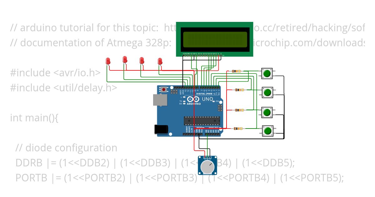 AVT1615 - Program with main() loop simulation