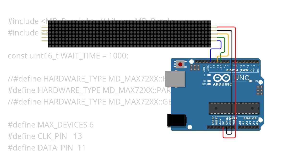 Max7219 Text simulation
