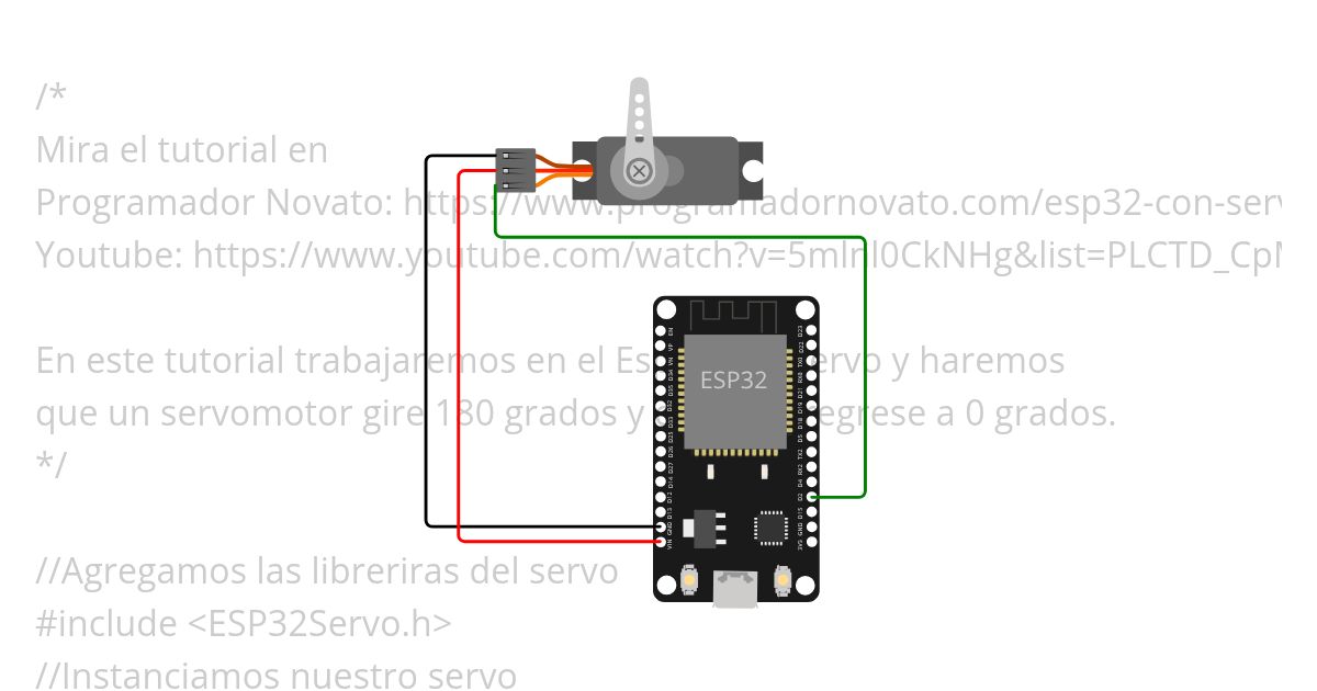 servomotor basico esp32 simulation