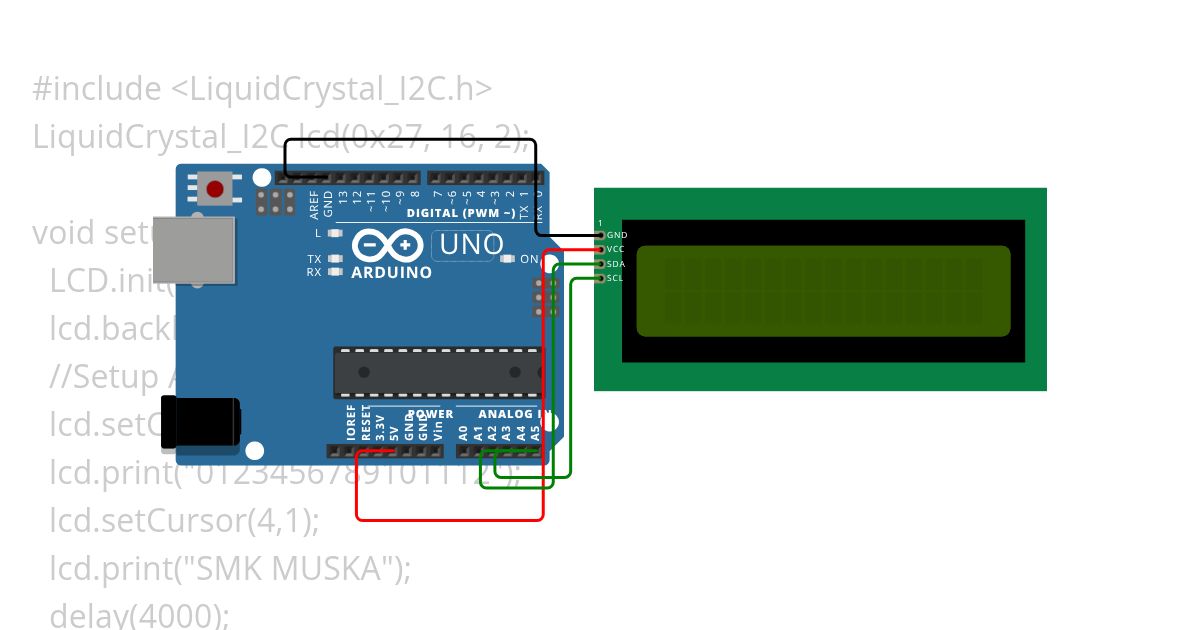 LCD 16x2 (I2C).ino  simulation