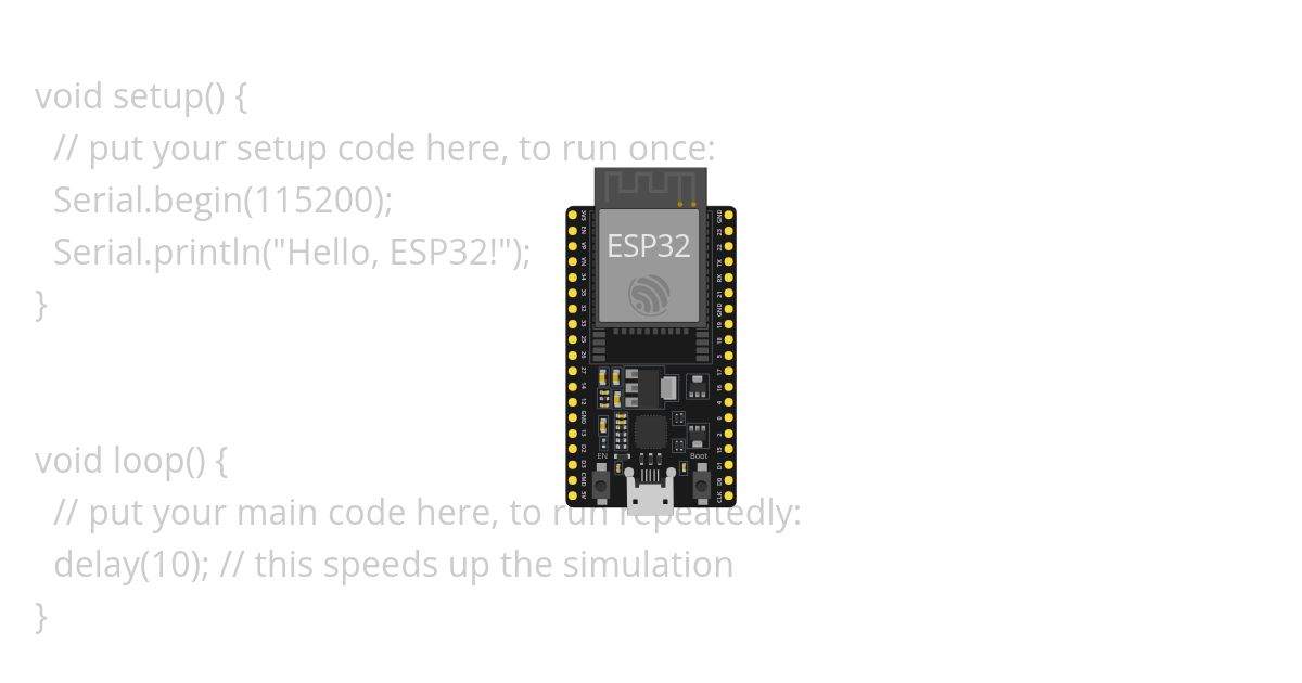 Hello ESP32 simulation