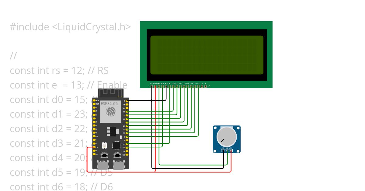 LiquidCrystal Test simulation