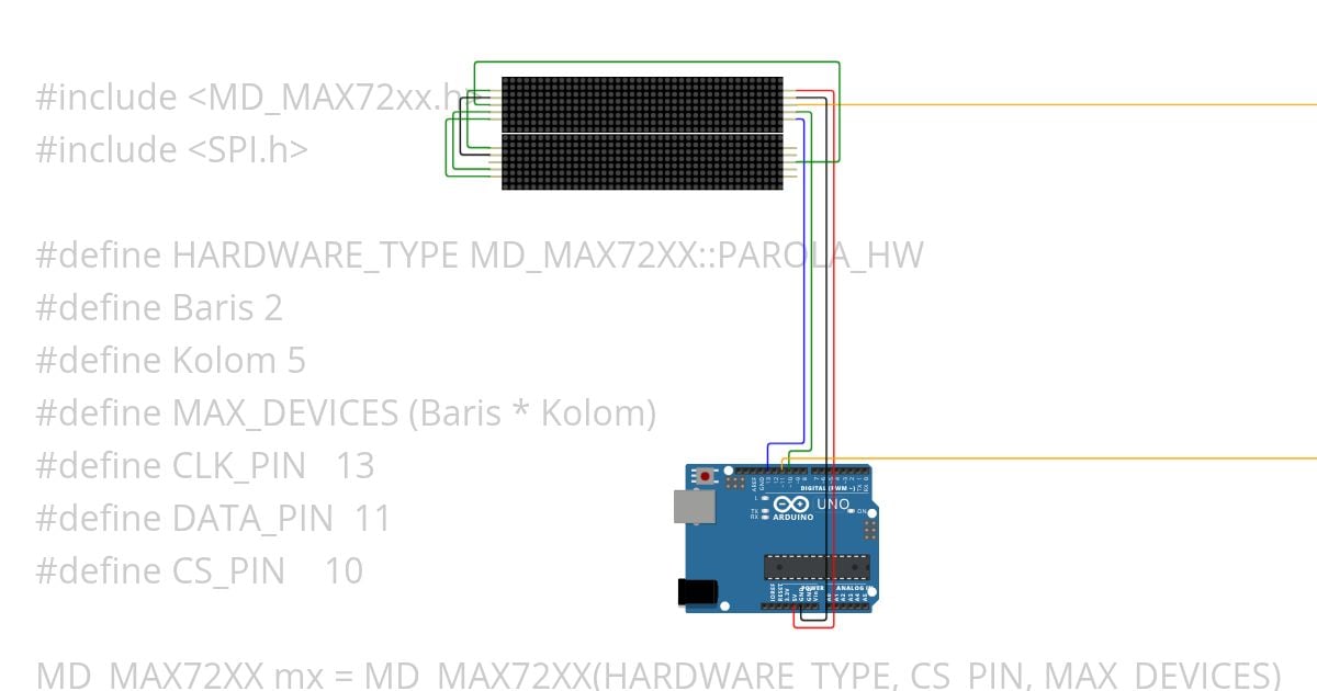 01. MAX7219 2x5 simulation