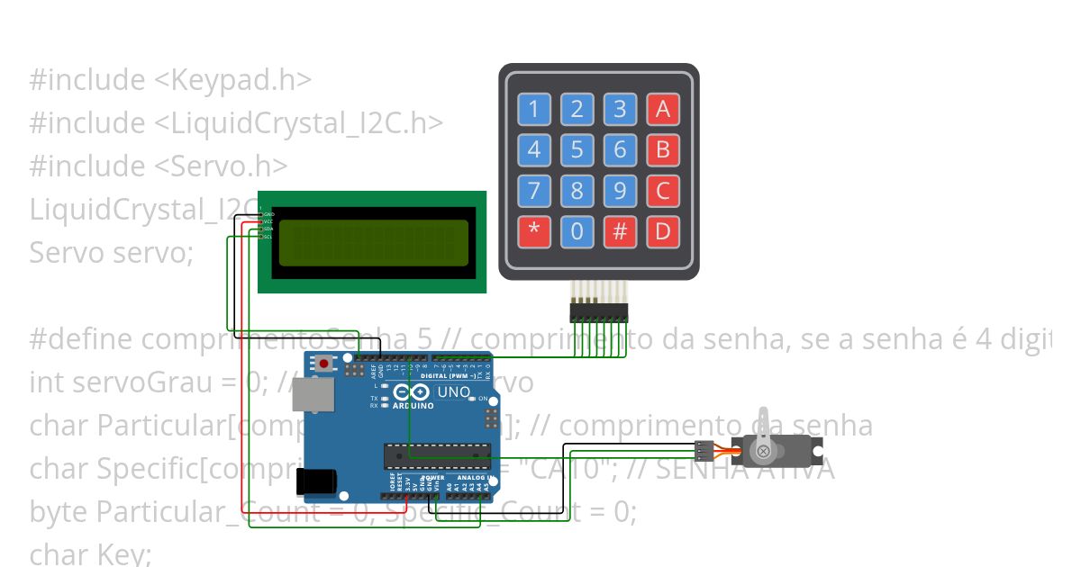 lcd servo keypad  simulation