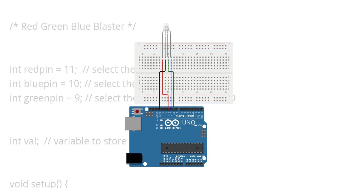 Red Green Blue Blaster simulation