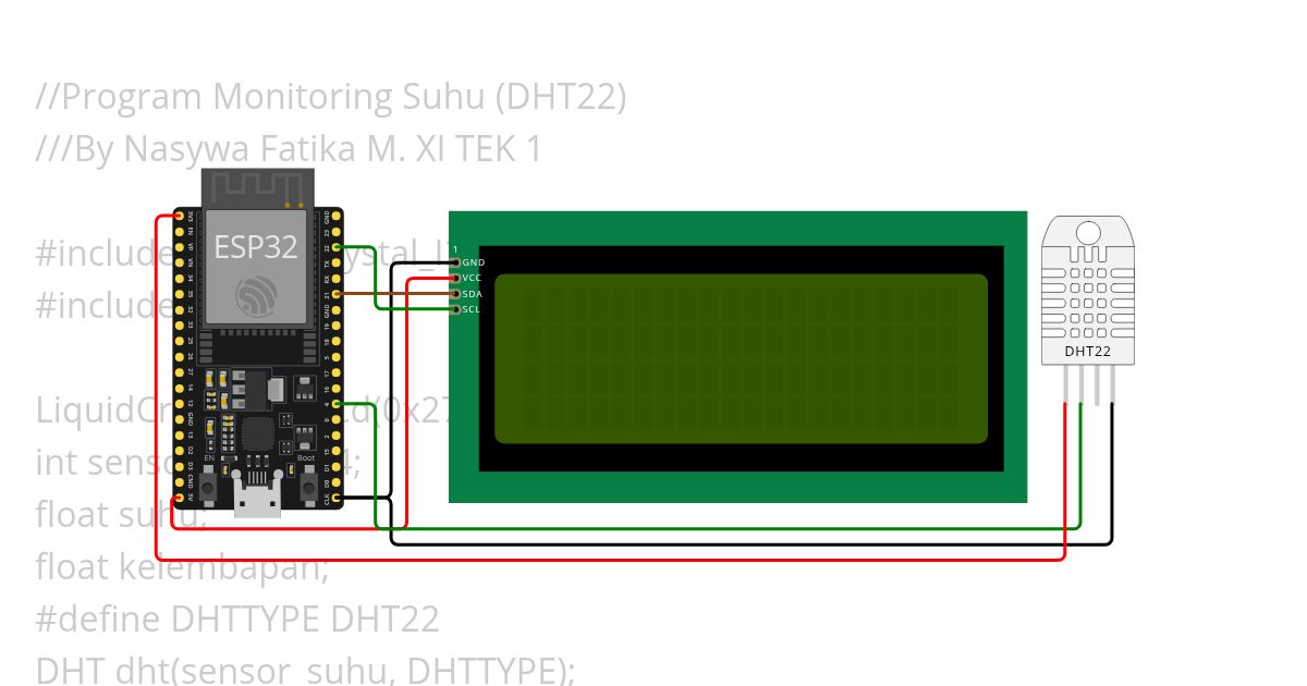 Monitoring sensor suhu Project  simulation