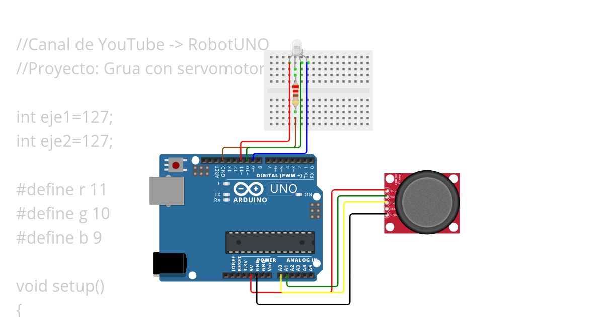 GRUA/RGB-LED/SERVO simulation