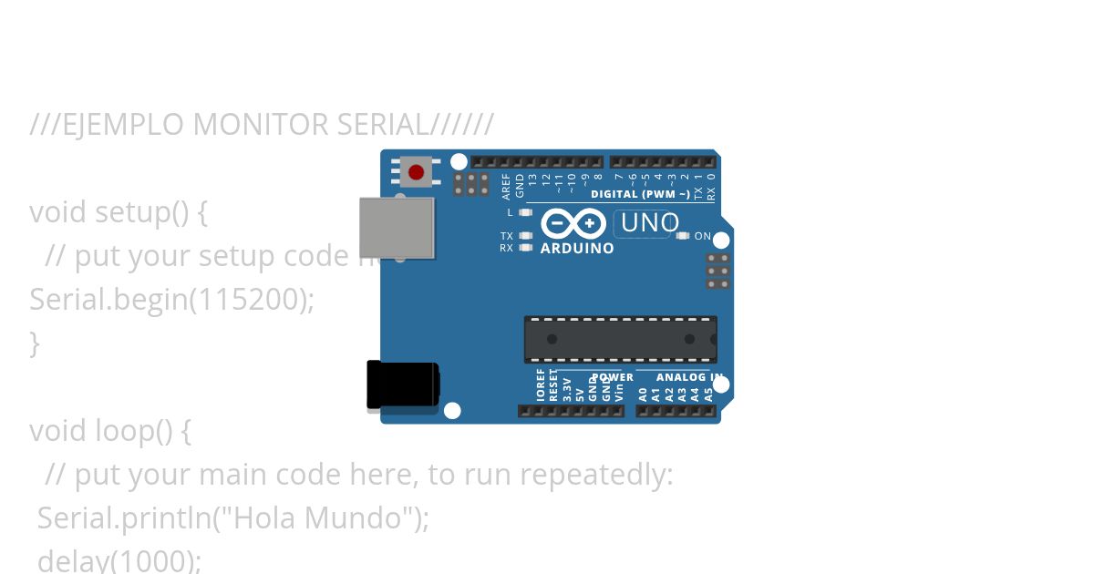 ARDUINO UNO - Monitor Serial simulation