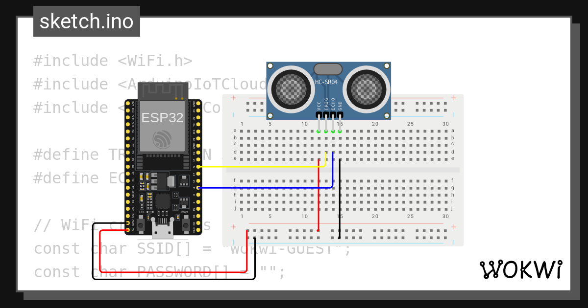 Nível IOT Cloud - Wokwi ESP32, STM32, Arduino Simulator