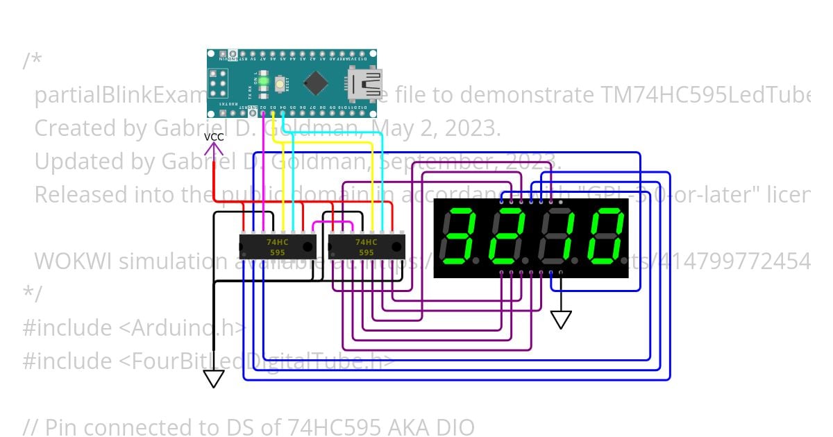 FourBitLedDigitalTube/partialBlinkExample simulation