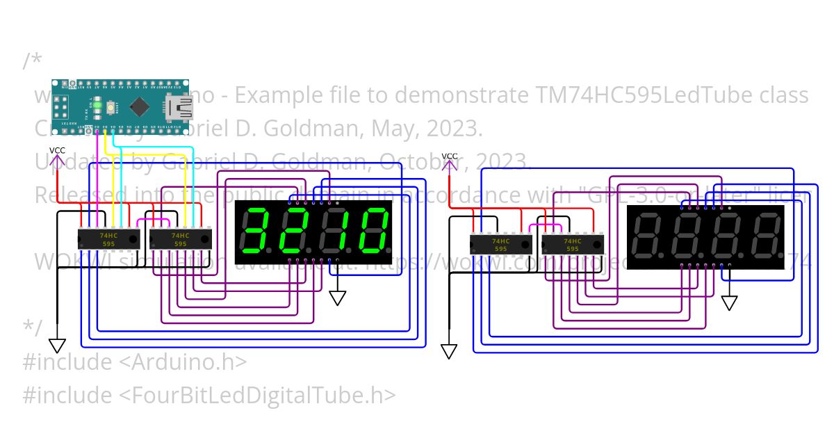 FourBitLedDigitalTube/twoDisplaysExample simulation