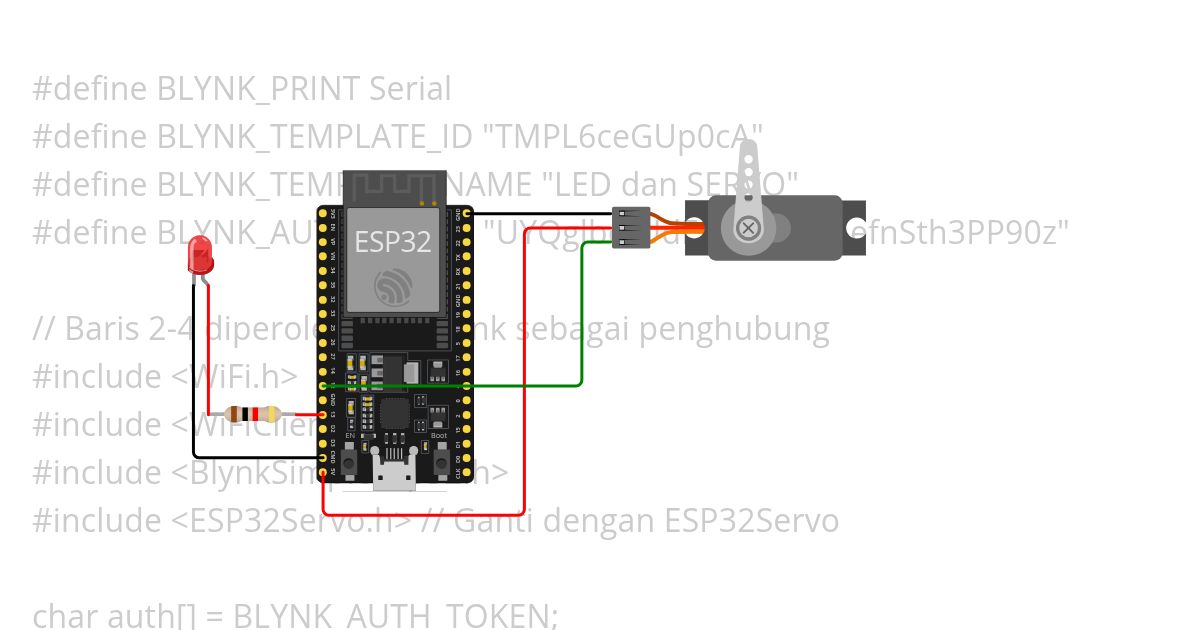 Project IoT Sederhana dengan Blynk V2 simulation