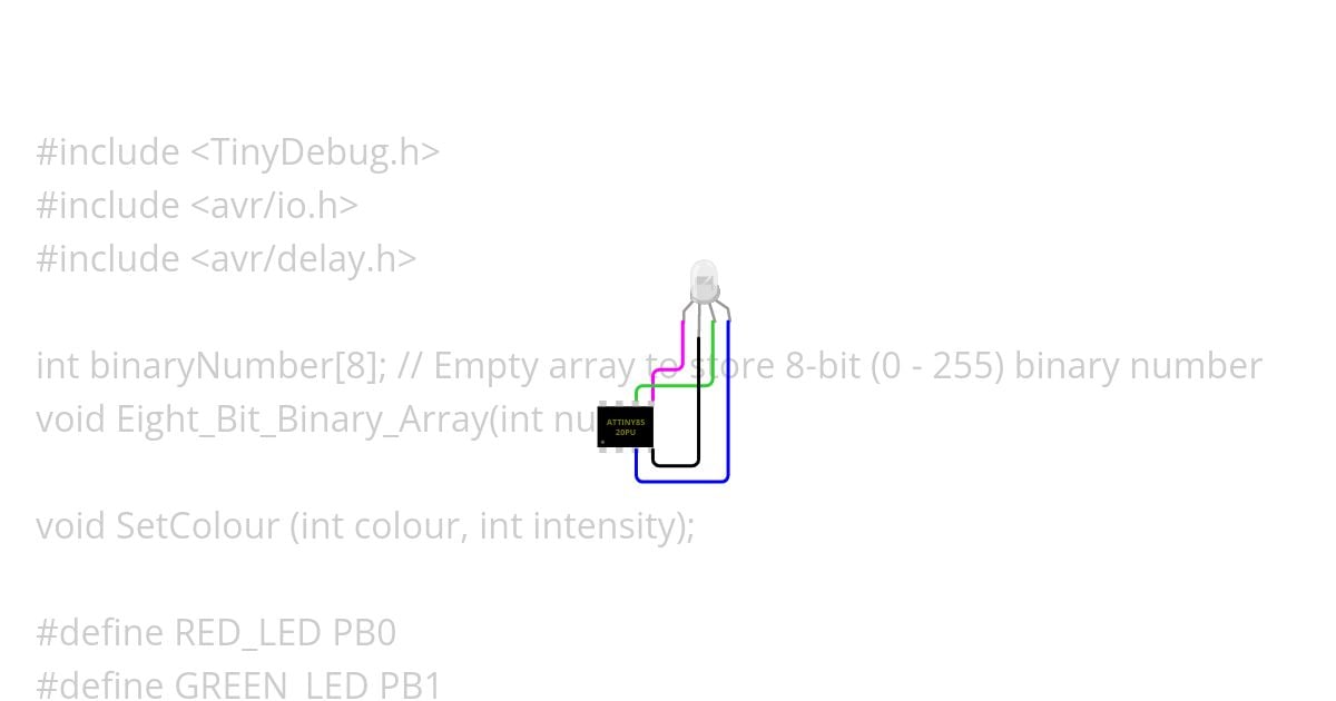 PWM, RGB LED,  Technoblogy simulation