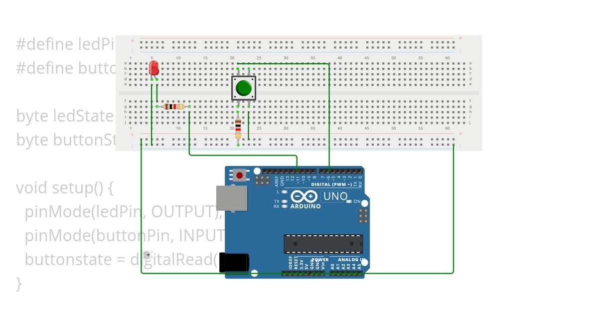 Switch + LED  simulation